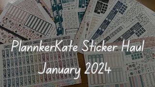 PlannerKate Sticker Haul  January 2024 [upl. by Born323]