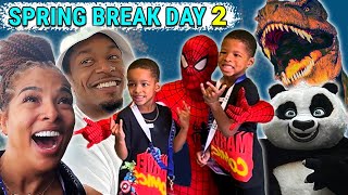 Day 2 Dinosaurs Spiderman and a Kung Fu Panda  The Beal Family [upl. by Henrique]