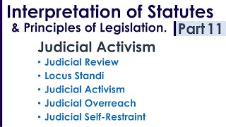 Interpretation of Statutes amp Principles of Legislation LLB Syllabus Revision Notes Lecture  Part 11 [upl. by Ahteres565]