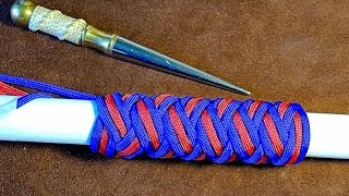 Paracord Two Bight Multi Lead Turks Head Covering Knot Easy Tutorial Long Turks Head 🛠 [upl. by Solange497]