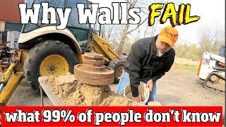 WHY Retaining Walls FALL down  How Most people Build them Wrong [upl. by Maziar]