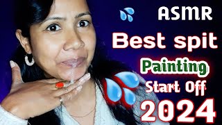 ASMR  mmm…edible spit painting you  finger painting mouth sounds interlinked [upl. by Roanne]