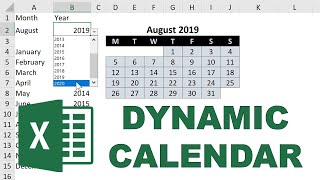 How to make a dynamic calendar in excel [upl. by Aramat886]