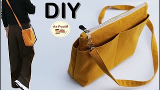 DIY Zipper Crossbody Bag Easy Sewing Project [upl. by Fontana]