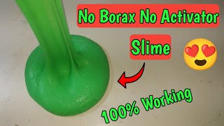 How to make slime without activator l How to make slime without borax activator l Slime ASMR [upl. by Irme]