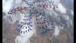 World Record 357 way skydive formation  Thailand 2004 [upl. by Sochor880]