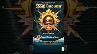 First time conqueror 😈🏆conqueror entry next song bgmi shortvideo shots shorts youtubeshorts [upl. by Asyal915]