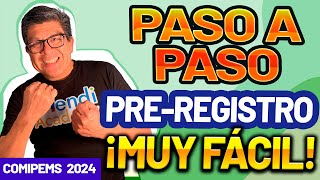 PASO A PASO del PREREGISTRO MUY FÁCIL  COMIPEMS 2024 [upl. by Joeann]