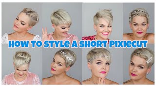 How to style a short Pixiecut 2  12 ways to style short hair Salirasa [upl. by Yrad411]