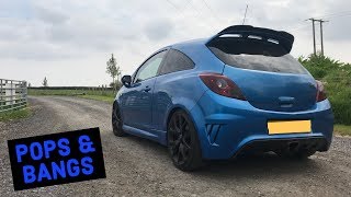 CORSA VXR EXHAUST POPS AND BANGS FLY BY AND LAUNCH [upl. by Belda]