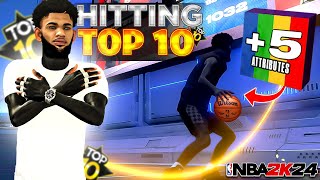 I FINALLY HIT TOP 10 LEGEND IN NBA 2K24 AND UNLOCKED 5 ATTRIBUTES amp LOGO LIVE REACTION [upl. by Aday396]