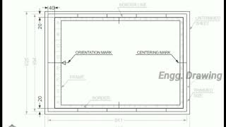 How to draw border line and title block technical drawing technicaldrawing engineeringdrawing [upl. by Ataymik]