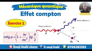 Effet Compton angle de diffusion délectron exercice 2 [upl. by Nossaj]