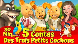 🔴 Les Trois Petits Cochons Et Le Grand Méchant Loup 🐷🐺🔴 I Cinq Contes I Contes de fées français [upl. by Eilerua520]