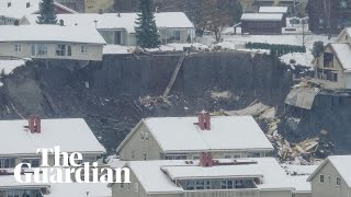 Several missing after landslide hits Norwegian town [upl. by Mackoff]