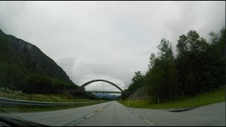 Driving from Trollveggan Rest Stop to Andalsnes Norway [upl. by Echikson]