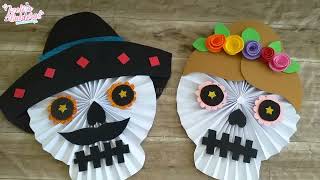 Rosetones de calaverita  Adornos para el día de Muertos  DIY día de Muertos  Decoración [upl. by Kei991]