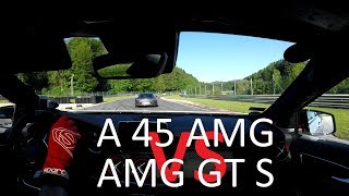 A 45 AMG  Salzburgring 28052017 Chasing AMG GTS w almost Crash [upl. by Lorianna412]