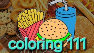 lets coloring 111  Burgers  Mewarnai Burger Baby Tjeng Family colouring [upl. by Lucas]