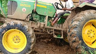 My John Deere Tractor Narrowly Escaped Overturning  John Deere 4wd Tractor [upl. by Eelyam]