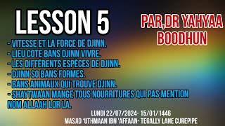 Lesson 5 Les monde des Djinns et shaytwaan [upl. by Ridan]