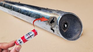 Discover Harvard professors genius idea Use a 15V battery to weld the motorcycle exhaust pipe [upl. by Asilrac]