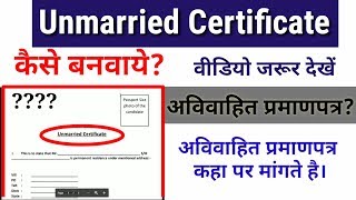 अविवाहित प्रमाणपत्र Unmarried Certificate Format  Download PDF  Filling Process [upl. by Chlo164]