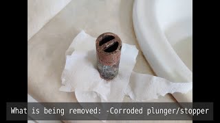 How to remove a fully rusted stuck Drain StopperPlunger in the Bathtub [upl. by Bunder118]