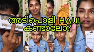 Amazon Nykaa haulMy new haircare productsNail productsSareeWhat I got as giftAsvi Malayalam [upl. by Htepsle]