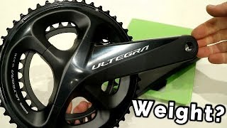 Overview of the Shimano Ultegra R8000 Crankset review and actual weight [upl. by Tore]