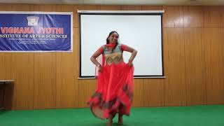 Keerthana BBA 1st year Dance performance VJIAS decennial celebrations and Azadi ka amruth mahostav [upl. by Inaja]