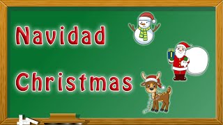 🎅🎄🎁👪 Vocabulario De Navidad Para Niños en Ingles y Español  Christmas Vocabulary Spanish amp English [upl. by Georgena]