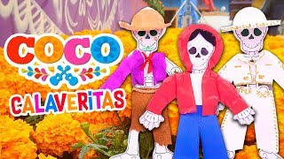 DIY 💀 CALAVERITA con los PERSONAJES de COCO 💀 Manualidades Fantasticas [upl. by Atirak]