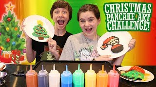 🎄 Christmas Pancake Art Challenge 🥞 [upl. by Kerrison537]