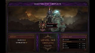 Diablo 3 Season 32 GoD DH GR 145 Solo in 916  Xbox Hardcore [upl. by Weidman]