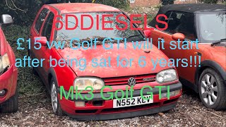 £15 pound mk3 Golf GTI will it start after being abandoned for 6 years [upl. by Nisse]