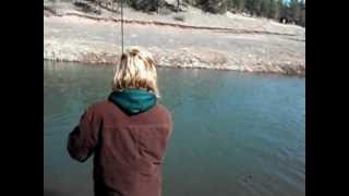 Kym Lands Donaldson Steelhead at Rainbow Falls Mountain Trout [upl. by Killigrew]