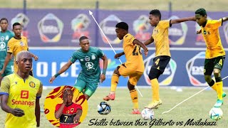 Watch the Skills Orlando pirates now Gilberto Dancing and Teaching Mfundo Vilakazi Slammed skills [upl. by Anyd]