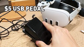 How to use a 5 USB Pedal to play VR drums on Quest Paradiddle [upl. by Bing]