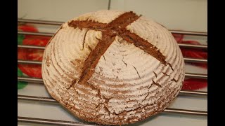 Roggenmischbrot  Graubrot  mit Sauerteig [upl. by Hnaht]