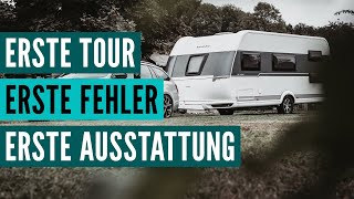 Erste Tour mit Wohnwagen Erstausstattung und die ersten Fehler 26 [upl. by Priest45]