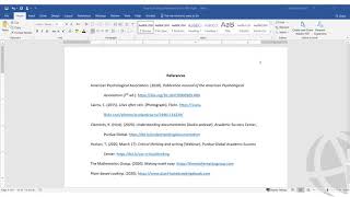 Formatting an APA Style Reference List [upl. by Louisette]