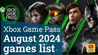 Xbox Game Pass August 2024 games list [upl. by Nahij296]