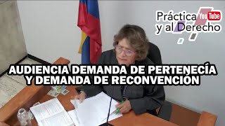 AUDIENCIA DEMANDA DE PERTENECÍA Y DEMANDA DE RECONVENCIÓN  AUDIENCIA INICIAL CO [upl. by Eniamzaj272]