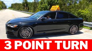 HOW TO DO A THREE POINT TURN Follow these easy steps to pass the Road Test [upl. by Nissie]