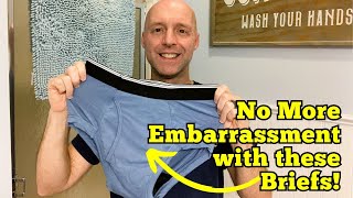 MEN’S INCONTINENCE BRIEFS REVIEW – Machine Washable and Wear Like Regular Briefs [upl. by Ainer899]