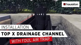 Installation Tutorial TOP X Drainage Channel with Connection Set and Foul Air Trap [upl. by Llehcnom]