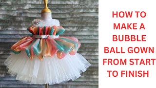 StepbyStep Sewing Tutorial with Bubble Bodice  Sewing a Baby Ball Gown for Special Occasions [upl. by Esiuole]