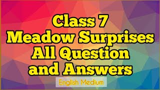 Class 7 Meadow Surprises all Question and AnswersEnglish medium [upl. by Alyakem]