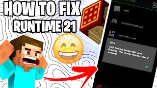 How to solve java runtime 21 problem in pojav launcher 1206 🔥  minecraft [upl. by Trinette]